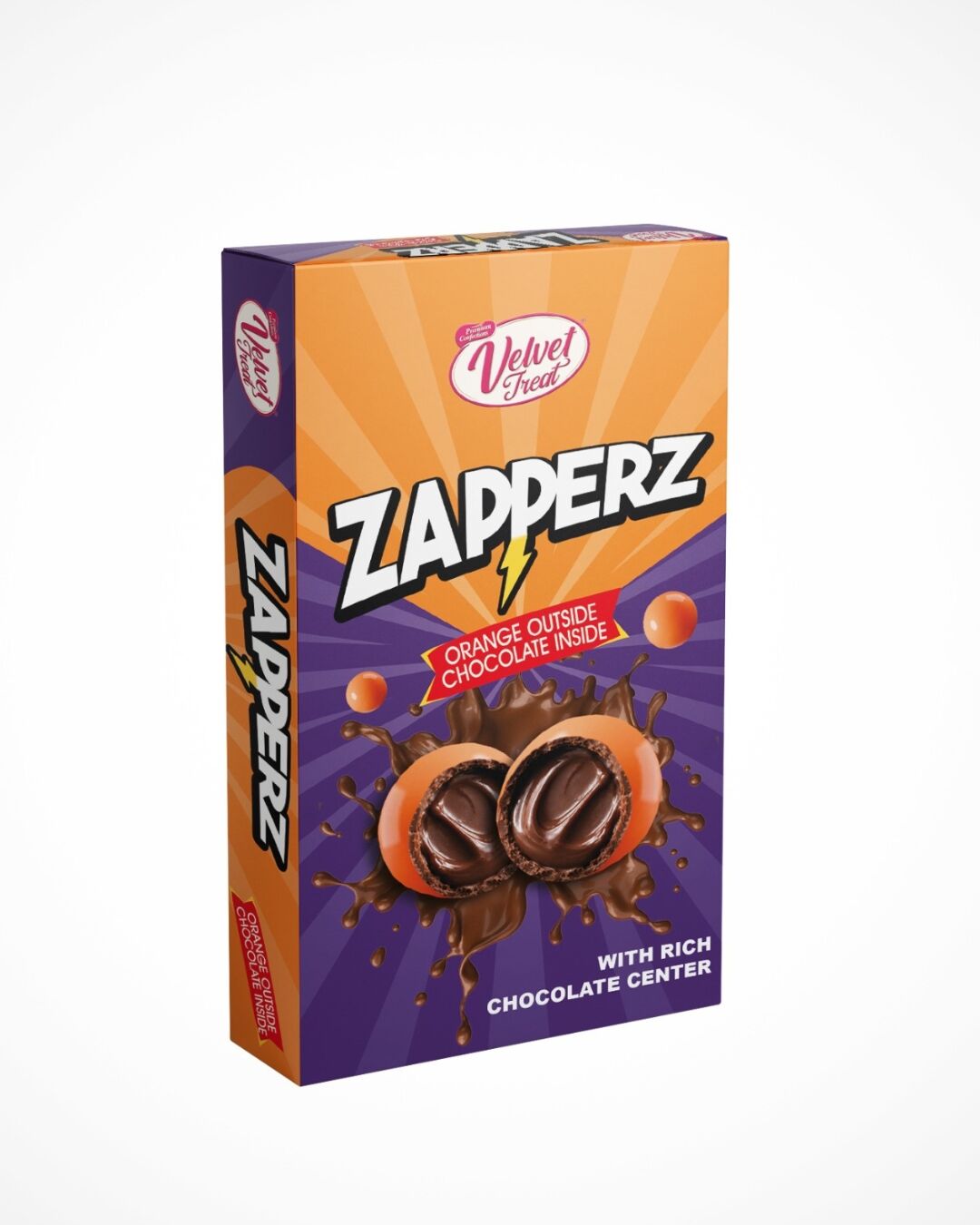 Zapperz – Orange Outside, Rich Chocolate Center - Image 2