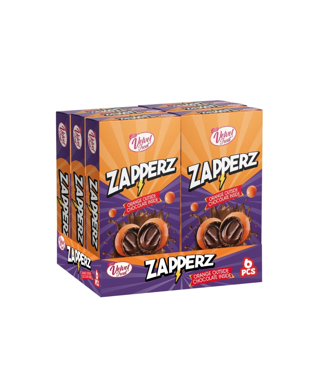 Zapperz – Orange Outside, Rich Chocolate Center - Image 3